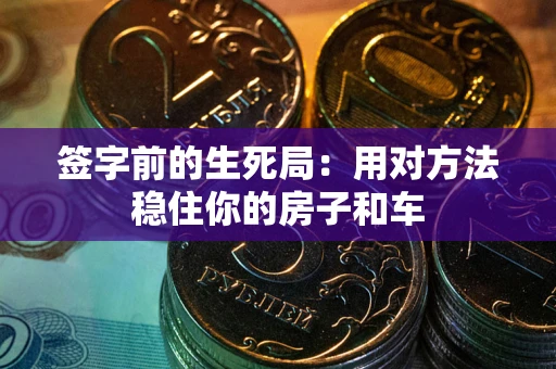 北京签字前的生死局：用对方法稳住你的房子和车