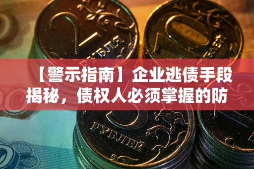 北京【警示指南】企业逃债手段揭秘，债权人必须掌握的防坑宝典
