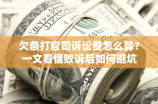 北京欠条打官司诉讼费怎么算？一文看懂败诉后如何避坑